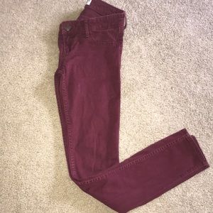 Hollister burgundy jeans